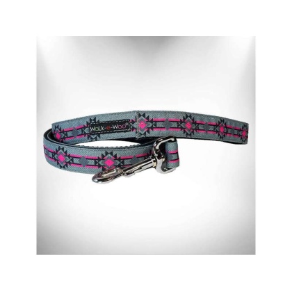 Pow Wow Pink  - RaDog Leash - REGULAR 1" width- 5' long