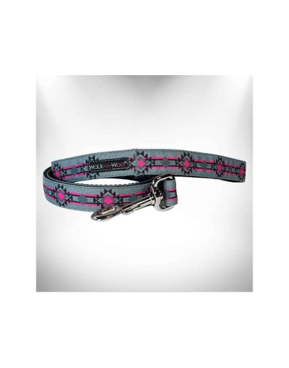 Pow Wow Pink  - RaDog Leash - REGULAR 1" width- 5' long