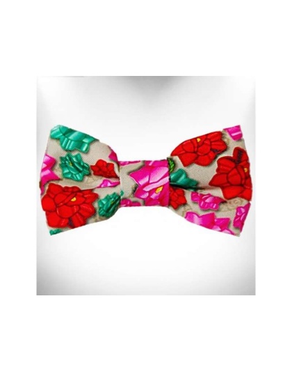 Mayan Flowers - Flower Dog Bow Tie