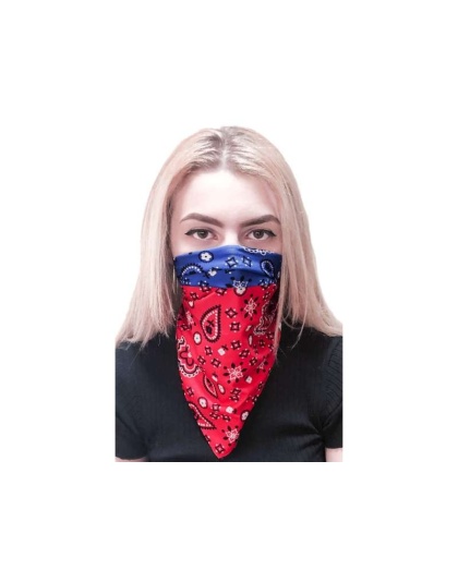 Red/Blue Bandana - Sport Bandana  - Large