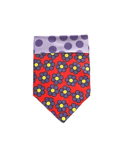 Purple Dots/Daisies - Sport Bandana  - Large