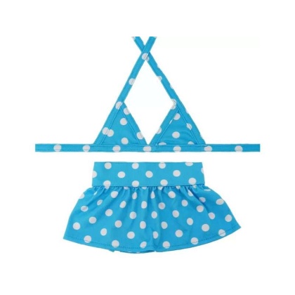 Blue Polka Dot - Bark Fifth Ave. Bikini Set - Large