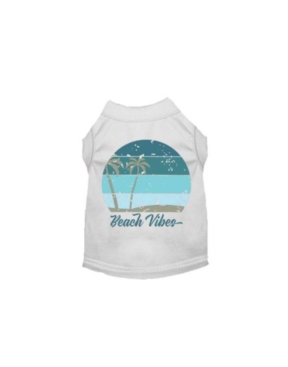 WHITE - Beach Vibes Tee - Medium