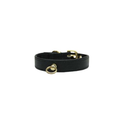 Black - Bee Mine Dog Collar - 10"