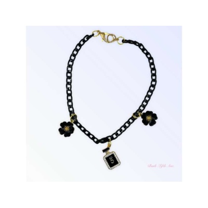 Black & Gold NO. 5 - 3 Charm Necklace - Medium