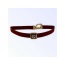 Burgundy Buckle Necklace - Large