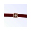 Burgundy Buckle Necklace - Large