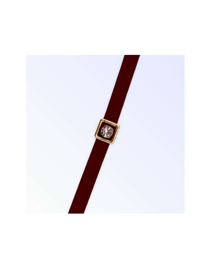 Burgundy Buckle Necklace - Large