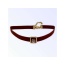 Burgundy Buckle Necklace - Medium