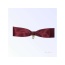 Burgundy Satin Bow & Pearl Necklace