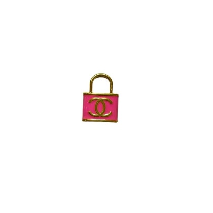 PINK - CC Lock Charm Collar - 10"