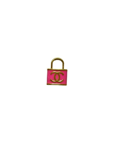 PINK - CC Lock Charm Collar - 16"