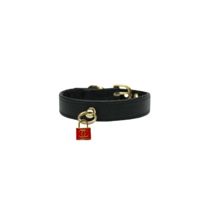 RED - CC Lock Charm Collar - 10"