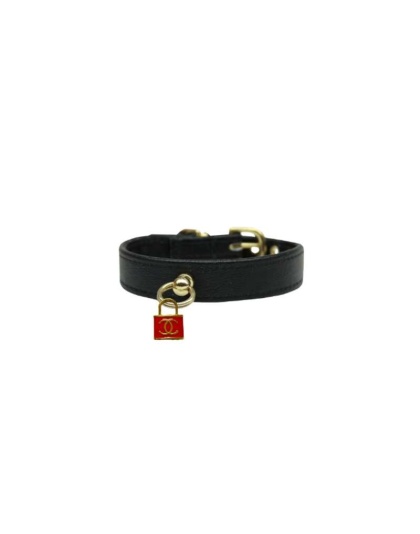 RED - CC Lock Charm Collar - 10"