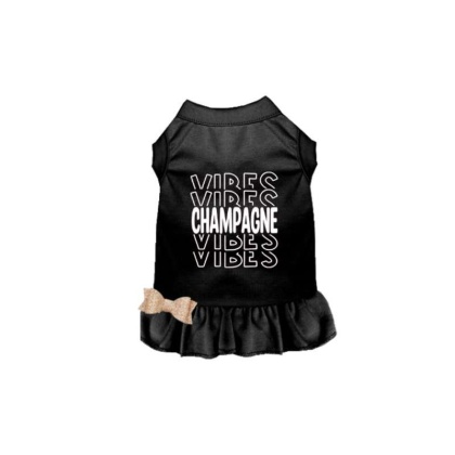 Champagne Vibes Dog Dress - Medium