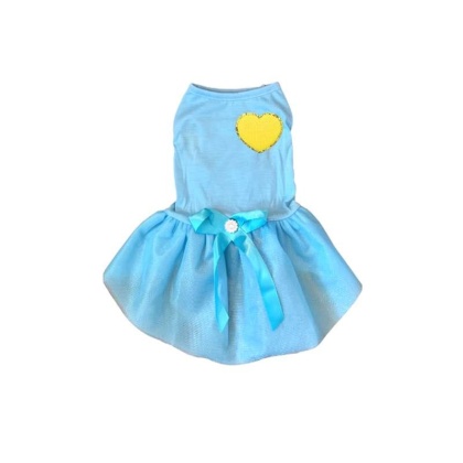 YELLOW HEART - Chenille Heart Dress - Small