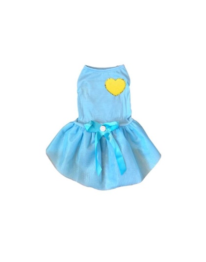 YELLOW HEART - Chenille Heart Dress - Small