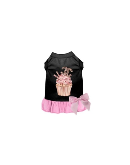 BLACK WITH PINK BOTTOM - Chewnel Cupcake Dress - Medium