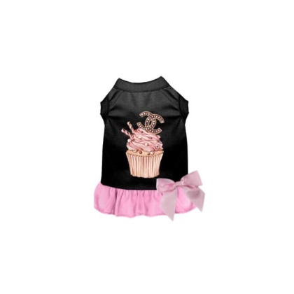 BLACK WITH PINK BOTTOM - Chewnel Cupcake Dress - Small