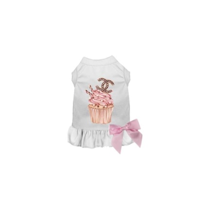 WHITE - Chewnel Cupcake Dress - Medium