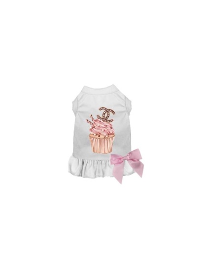 WHITE - Chewnel Cupcake Dress - Medium