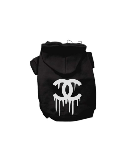 BLACK - Chewnel Drippy Dog Hoodies - Large