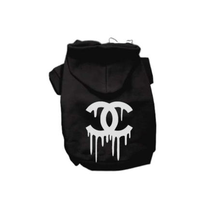 BLACK - Chewnel Drippy Dog Hoodies - X Large