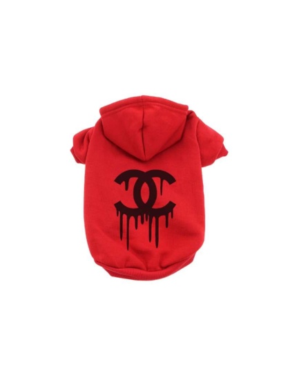 RED - Chewnel Drippy Dog Hoodies - X Small