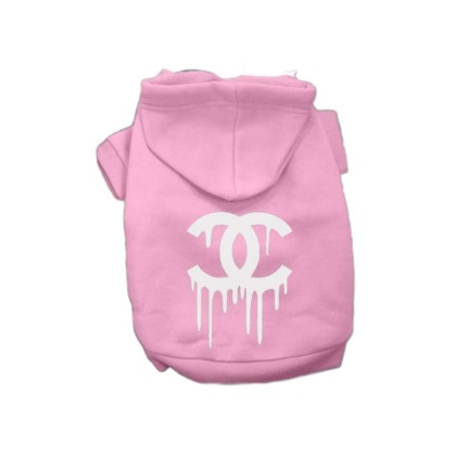 PINK - Chewnel Drippy Dog Hoodies - 2X Large