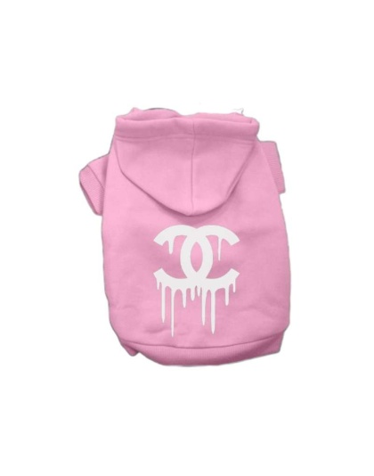 PINK - Chewnel Drippy Dog Hoodies - Medium