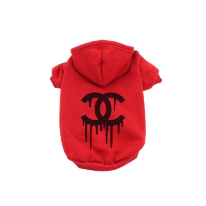 RED - Chewnel Drippy Dog Hoodies - Small