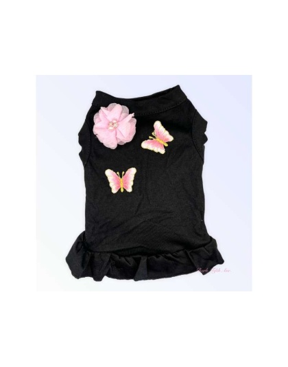 BLACK - Chiffon & Butterflies - Large