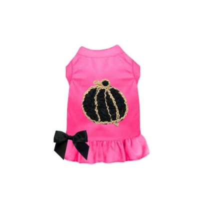 PINK - Chiffon Rose Halloween Pumpkin Dress - X Small