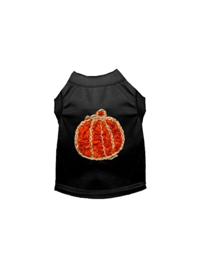 BLACK - Chiffon Rose Halloween Pumpkin Shirt - Large