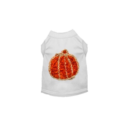 WHITE - Chiffon Rose Halloween Pumpkin Shirt - Large