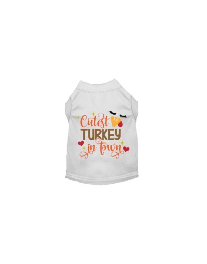 WHITE - Cutest Turkey in Town - Large