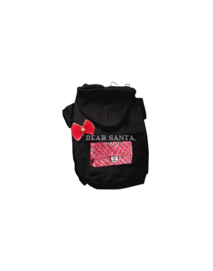 BLACK - Dear Santa Hoodie - 2X Large