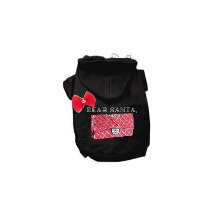 BLACK - Dear Santa Hoodie - Small