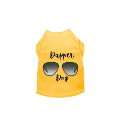 YELLOW - Designer Dapper Dog Tee - Small