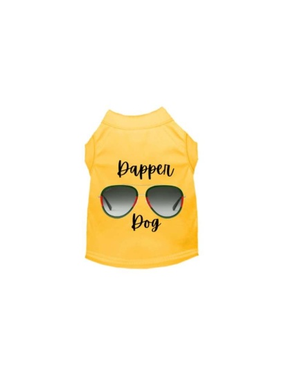 YELLOW - Designer Dapper Dog Tee - Small