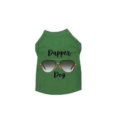 GREEN - Designer Dapper Dog Tee - 2X Large