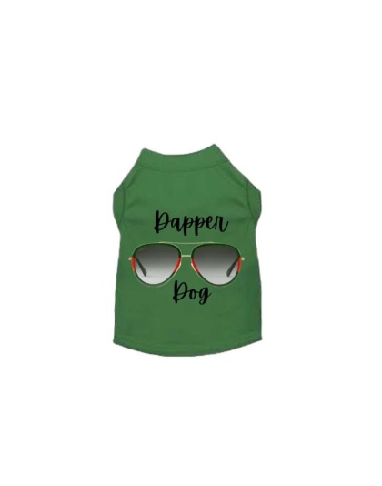 GREEN - Designer Dapper Dog Tee - 2X Large