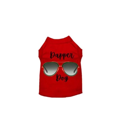 RED - Designer Dapper Dog Tee - 2X Large