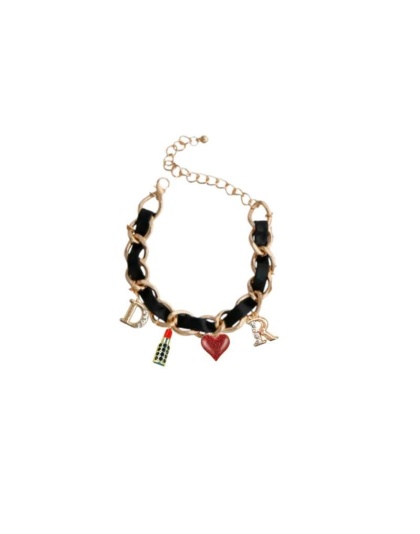 BLACK - Dior-able Charm Dog Necklace - Small