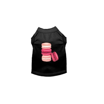 BLACK - Love Macaroons Dog Shirt - 2X Large