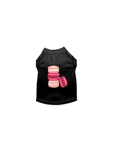 BLACK - Love Macaroons Dog Shirt - 2X Large