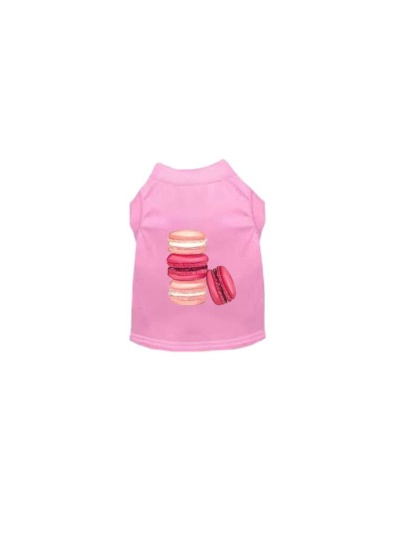 PINK - Love Macaroons Dog Shirt - 2X Large