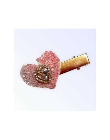 Lovely Glitter Heart Hairclip