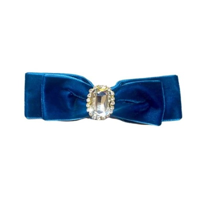 Royal Blue - Luxurious Velvet Bow Hair Clip