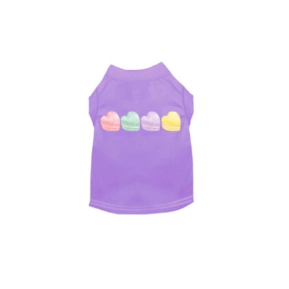 LAVENDER - Macaroon Hearts Dog  - X Small